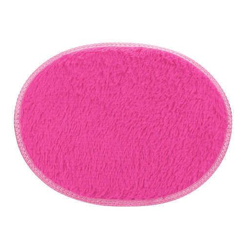 Covoraș de podea oval roz aprins, 29,5 x 30,5 cm 1