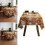 Flower Tablecloth Premium Polyester-150 150cm Warm brown 2
