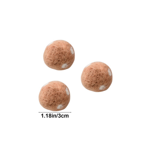 Boules de feutrage de laine, décorations de Noël, 3 cm 1