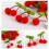 100Pcs Cherrys Leaf Pompoms Balls Polyester for Hairpin Brooch 5