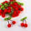 100Pcs Cherrys Leaf Pompoms Balls Polyester for Hairpin Brooch 6