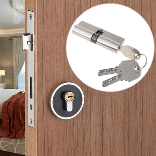 Euro Profile Cylinder Lock 90mm AntiTheft Brass Door Lock Cylinder with 4 Keys AntiDrill Security Core 2