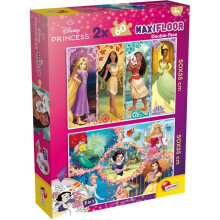 Maxigolor-puslespil 2x60 Disney Prinsesse