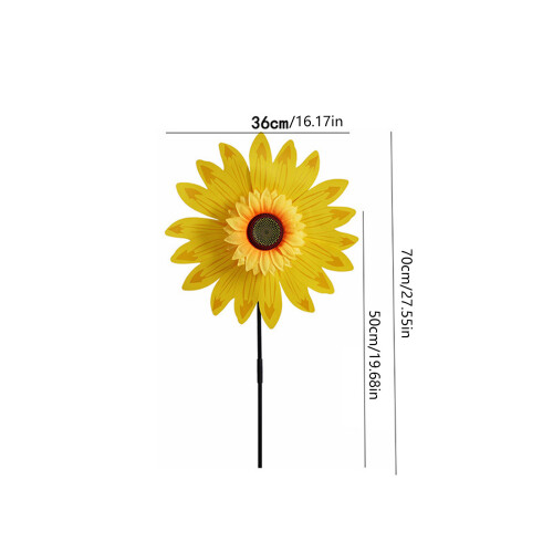 Sunflower Garden Wind Spinner Outdoor Decorative Windmill with 2