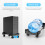 Adjustable PC Tower Stand with Wheels, Durable Steel Frame, Under Desk Rolling CPU Holder Black 2