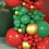 Kit de arco de corona de globos navideños rojo verde dorado blanco197 5