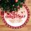 Merry Christmas Round Rug 23.6" Red Polyester 5