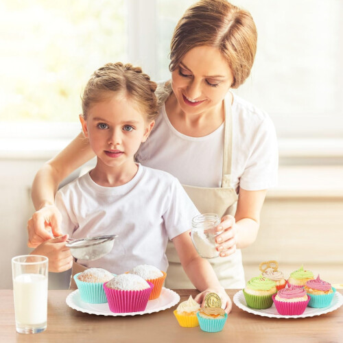 POWKOL Grønne Cupcake Forme, Bagepapir, 300 stk. 1
