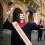 Sangle de graduation en tissu doré à l'oignon vert (1 pièce) 4