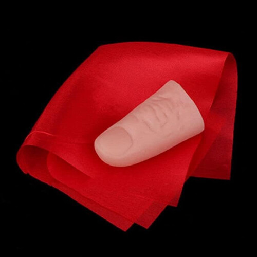 2 Pcs Realistic Rubber Thumb Tips for Magic Tricks Magician Accessories Close Up Silk Vanish Prop 2