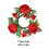 Artificial Rose Candle Ring Red Rose Eucalyptus 1 Pack 8