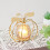 Pumpkin tealight candle holder wrought iron gold 5