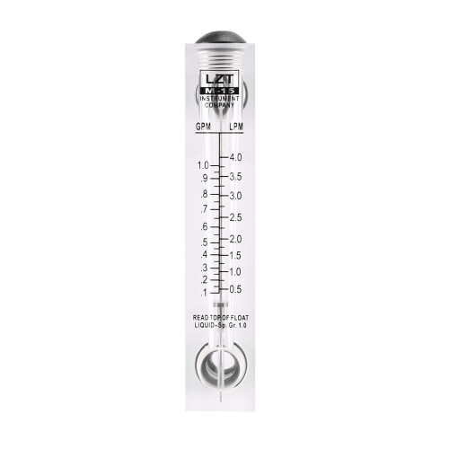 Black Adjustable Knob 0.1-1 GPM Panel Type Water Flow Meter LZM-15 2