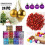 24pcs 30mm Blue Plastic Christmas Baubles 3