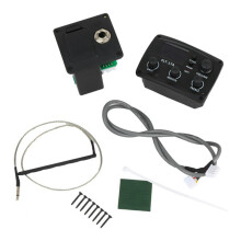 KLT-17A PréAmpli D'éGaliseur de Guitare Acoustique avec Tuner NuméRique éGaliseur D'éGaliseur 3 Bandes avec Microphone Accordeur de Guitare
