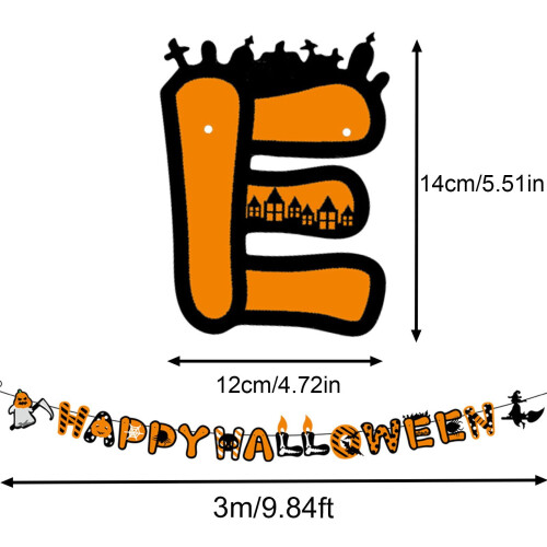Χάρτινα πανό για το Halloween για μπαρ, νηπιαγωγεία KTV, 1 σετ 1