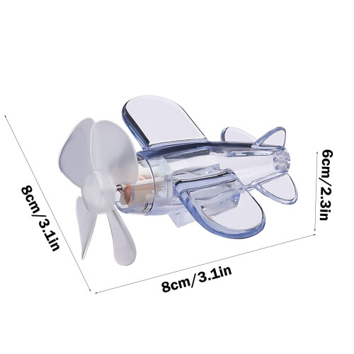 YOBOLK Heminredningsprydnad Transparent Roterbart Flygplan 2
