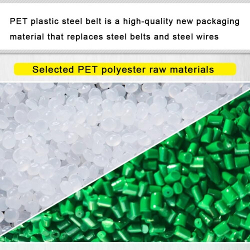 Polyester Strapping Roll Green 0.8mm 620m Pack of 2, Heavy Duty Plastic Packing Strap, Tangle 1