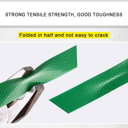 Polyester Strapping Roll Green 0.8mm 620m Pack of 2, Heavy Duty Plastic Packing Strap, Tangle 2