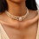 Collier de perles multi-brins léger pour femmes, chaîne de cou 6