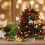 Flocking Beads Mini Christmas Tree Red 45cm 3