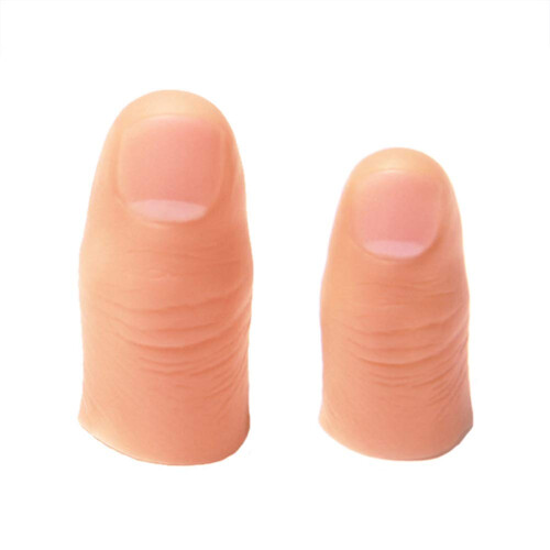 5Pcs Fake Thumb Tips Magic Trick Props Set Small Size Soft ColorCoded for Magicians 1