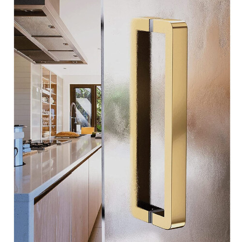 Heavy Duty Stainless Steel Glass Door Handle 30cm Double Side Modern Push Pull Barn Door Handle 2