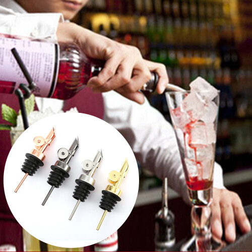 3Pcs Auto Sealing Wine Pour Spouts Rustproof-Gun black 2