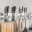Space Efficient Suction Mounted System For Utensils-Black 1pcs 4