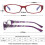 Reading Glasses for Women 2.5x Magnifier Blue Light Protection Spring Hinge Comfort with Case Red or Purple 4