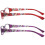 Reading Glasses for Women 2.5x Magnifier Blue Light Protection Spring Hinge Comfort with Case Red or Purple 5
