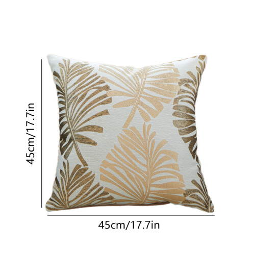 Capa de almofada com estampa de folha de palmeira para decoração de casa, 45x45 cm (18x18 polegadas) 2