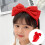 Soft Ribbon Fabric Large Round Dot Bows Hairclip Spring-Green 3