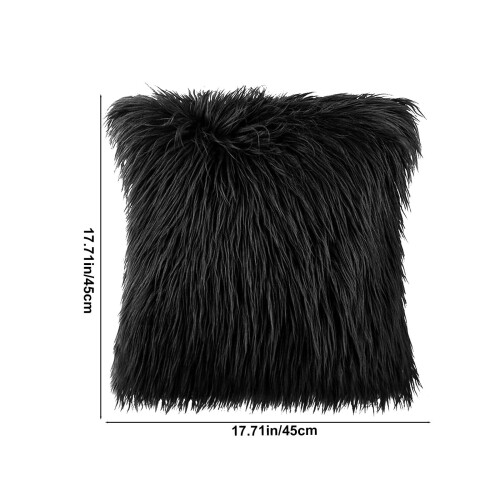 Chenille soffkuddfodral 40x40cm svart 2