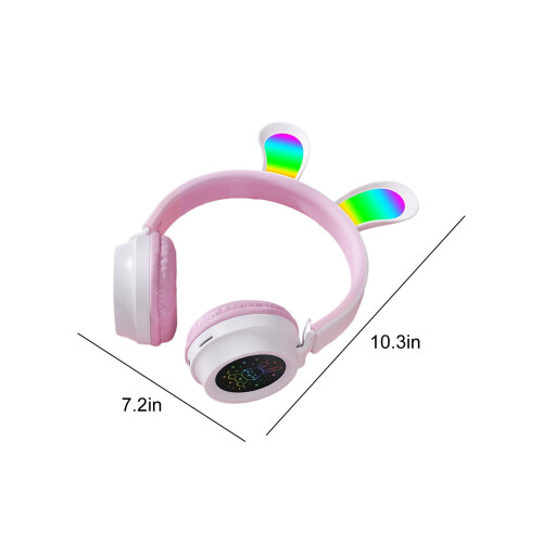 Auriculares Bluetooth con luz LED y subwoofer 2