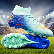 (Moonlight, 2 Big Kid) Cross-border Outdoor Turf Competition Styles, Versatile Long-spike Sports Shoes, Slip-resistant and Durable
