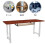 Under Desk Keyboard Tray with Smooth Sliding Rail, Adjustable Ergonomic Walnut Pull Out Shelf for Home Office 4
