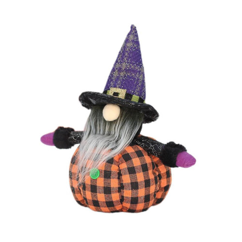 Halloweenversieringen: stoffen hoed, baard, pop, pompoen 1