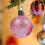 Pink Christmas Baubles Pendants Shatterproof Plastic Set 4