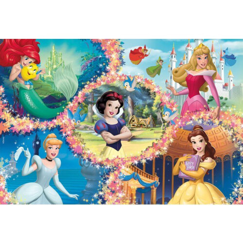 Maxigolor-puslespil 2x60 Disney Prinsesse 1