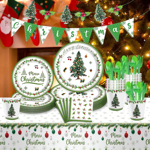 Julfestservisset papper 9 delar 1