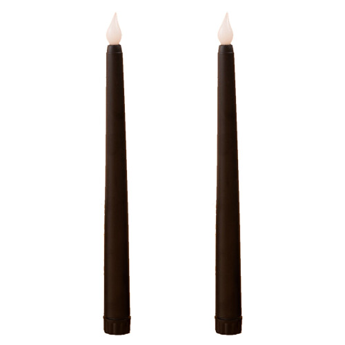 Sorte LED-koniske lys, 2-pak, batteridrevet, 27,5 cm 1