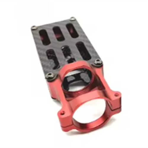 Multi-Axis Motor Mounting Base Aluminum Alloy D25mm Carbon Tube Suitable Red