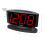 Sharp LED Alarm Clock Compatible Swivel Base Black Red 3