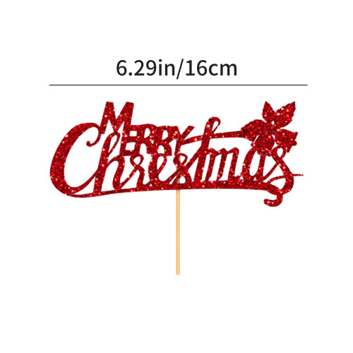 Julgranstårtdekoration – Glitterpapper, 16x10cm 2