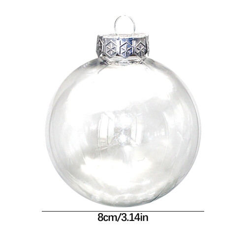 Clear Fillable Christmas Baubles – 3 Sizes Plastic 2