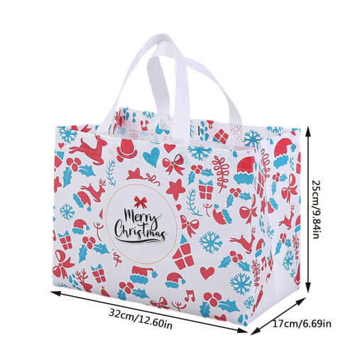Christmas gift bag set laminated non-woven 6 pcs 1