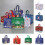 Christmas gift bag set laminated non-woven 6 pcs 3