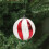 Gold striped Christmas ornaments pompoms 8cm 2