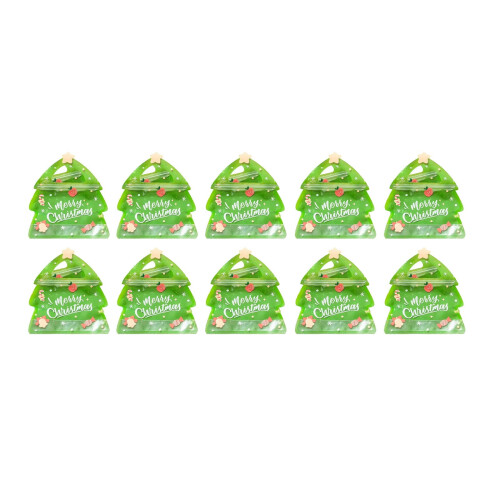 Sacos Ziplock de Natal em formato de árvore, transparentes e reutilizáveis. 1